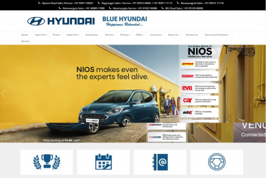 Blue Hyundai